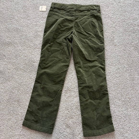 Free People High Time Kick Flare Pants Womens 8 Green Velvet Boho Casual Funky - Picture 7 of 8